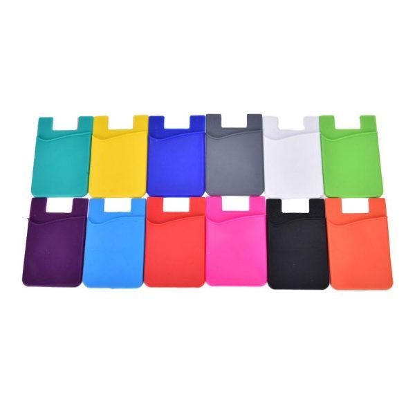 Adhesive Sticker Back Cover Card Holder Case Pouch For Cell Phone colorful card holder 1PCS - Image 2