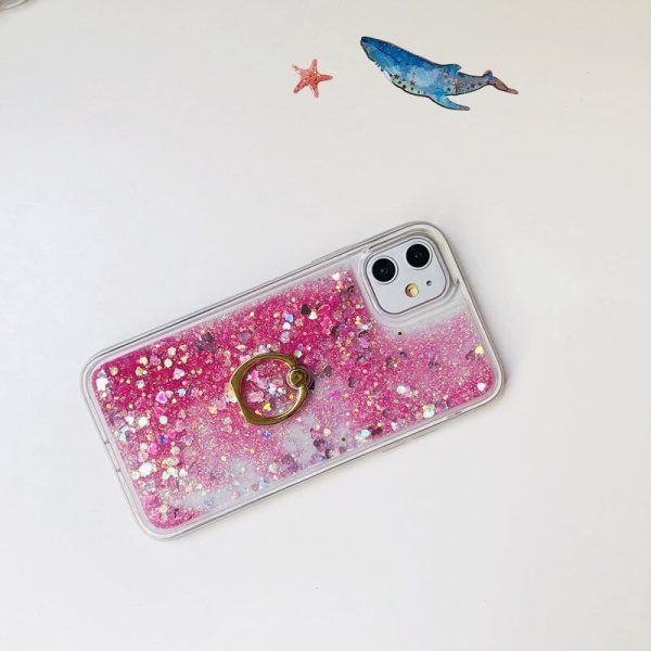 Shine Twinkle Liquid Quicksand Phone Case For iPhone11 Xs Max XR 6s 7/8plus Kickstand Ring Dynamic Cover Skin Shell Protection - Image 4