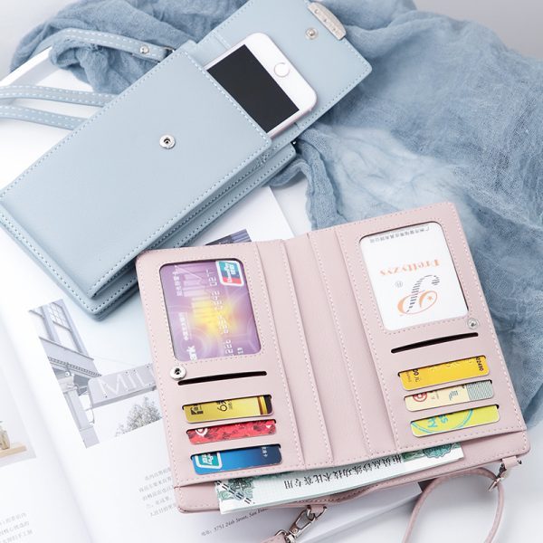 Women Casual Wallet Brand Cell Phone Wallet Big Card Holders Wallet Handbag Purse Clutch Messenger Shoulder Straps Bag - Image 4