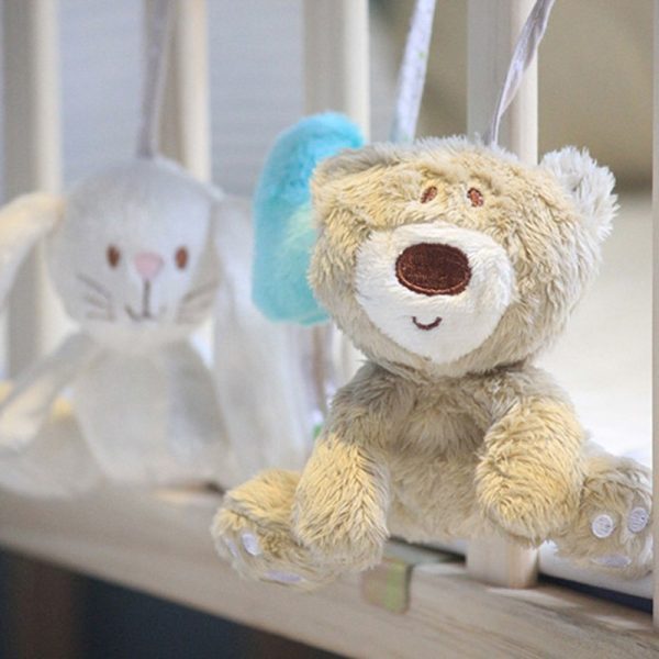 Culla Letto Giocattoli Per Bambini Musicale Mobile Molle Del Coniglio di Peluche Culla Passeggino Appeso Sonaglio Giocattolo Del Regalo Appena Nato - Image 4