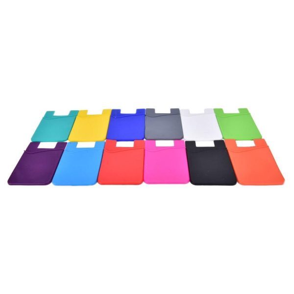 Adhesive Sticker Back Cover Card Holder Case Pouch For Cell Phone colorful card holder 1PCS - Image 3
