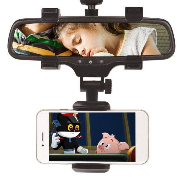 Universal 360° Car Rearview Mirror Mount Stand Holder Cradle For Cell Phone GPS Car Rear View Mirror Holder - Image 7