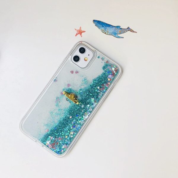 Shine Twinkle Liquid Quicksand Phone Case For iPhone11 Xs Max XR 6s 7/8plus Kickstand Ring Dynamic Cover Skin Shell Protection - Image 3