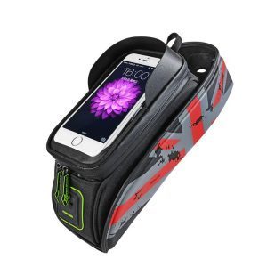 ROCKBROS MTB Road Bicycle Bike Bags Rainproof Touch Screen Cycling Top Front Tube Frame Bags 5.8/6.0 Phone Case