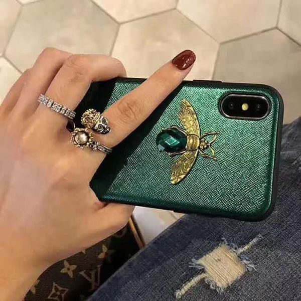 uxury 3D Bee Phone Case for iphone XS XR MAX TPU Fashion Printed Designer Womens Protective Cover - Image 2
