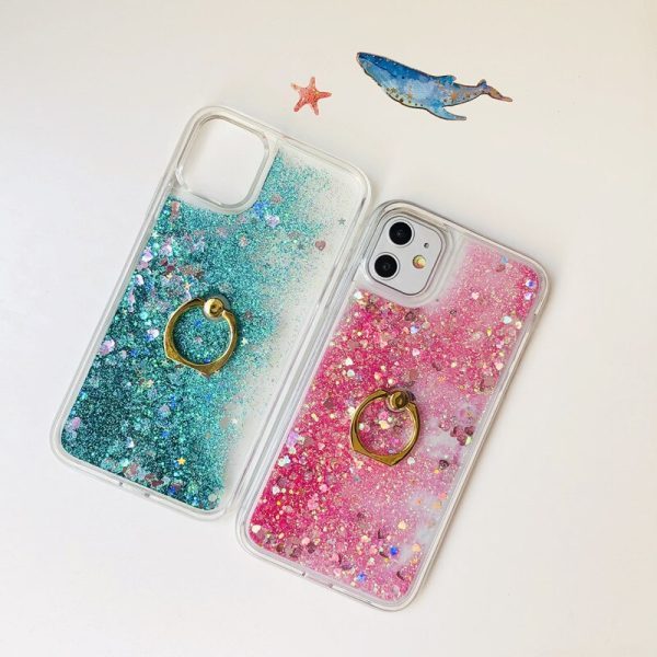 Shine Twinkle Liquid Quicksand Phone Case For iPhone11 Xs Max XR 6s 7/8plus Kickstand Ring Dynamic Cover Skin Shell Protection - Image 6