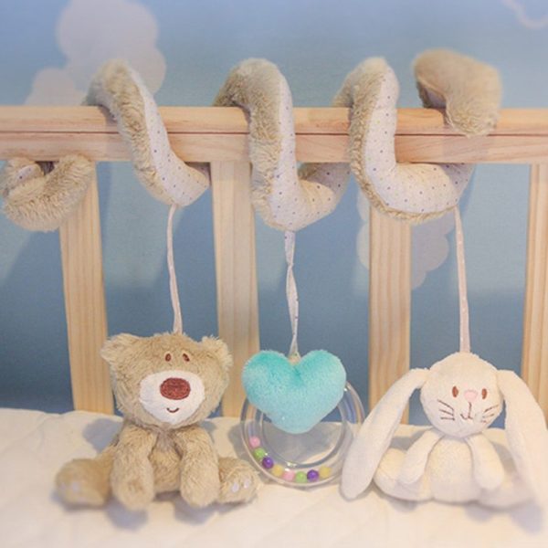 Culla Letto Giocattoli Per Bambini Musicale Mobile Molle Del Coniglio di Peluche Culla Passeggino Appeso Sonaglio Giocattolo Del Regalo Appena Nato - Image 2