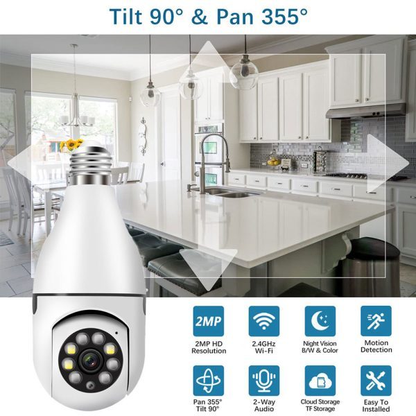2.4G/5G Single-Band Dual-Band Wireless WIFI Light Head Small Yellow Man Camera Cell Phone Remote WiFi Night Vision Light - Image 5