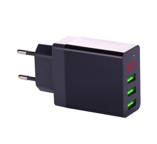 Phone Charger,EU 3.4A/5V 3 Port LED Display Usb Charger - Image 6