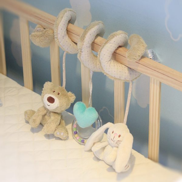 Culla Letto Giocattoli Per Bambini Musicale Mobile Molle Del Coniglio di Peluche Culla Passeggino Appeso Sonaglio Giocattolo Del Regalo Appena Nato - Image 3