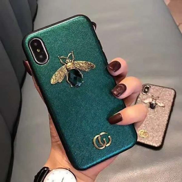 uxury 3D Bee Phone Case for iphone XS XR MAX TPU Fashion Printed Designer Womens Protective Cover - Image 5