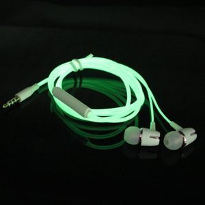 Luminous Headset 3.5mm Plug Wired Glowing Earphone with Mic Volume Control Bass Earbud for IPhone Samsung Huawei Xiaomi Phone Pc