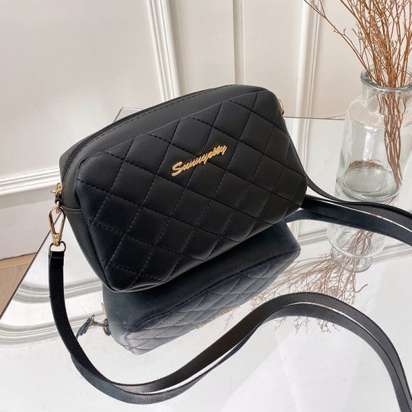 New Fashion Rhombus Women's Bag Simple Small Square Bag Shoulder Messenger Bag Mobile Phone Bag - Image 3