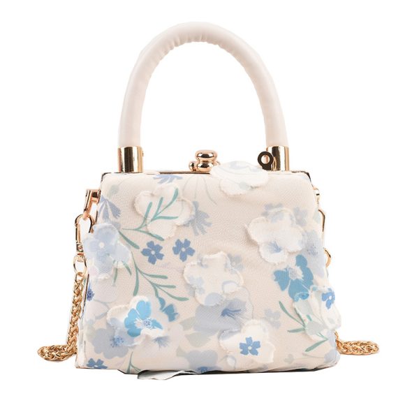 Summer New Fashion Women's Bags Western Style Small Fresh Shoulder Bag Sweet Flower Mobile Phone Messenger Bag - Image 4