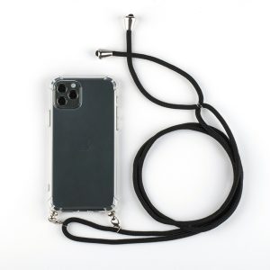 Phone Case For iPhone 11Pro 11 Pro Max Airbag Cover Silicone TPU Clear Case Coque With Lanyard Strap for iPhone 11