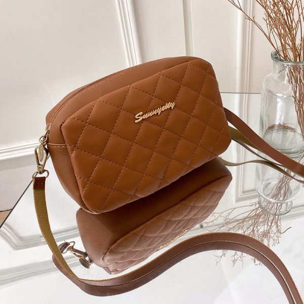 New Fashion Rhombus Women's Bag Simple Small Square Bag Shoulder Messenger Bag Mobile Phone Bag - Image 4