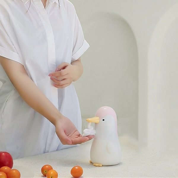 Penguin Bubble Washing Phone Home Desktop Smart Infrared Contactless Soap Dispenser Children's Automatic Induction Soap Dispenser - Image 3