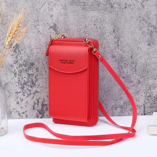 Women's Wallet Solid Color Small Diagonal Straddle Bag Multifunctional Phone Mid length Summer Versatile Zero Wallet Women - Image 8