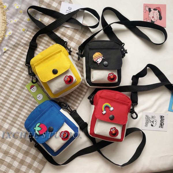 Cute Small Bag New Trendy Japanese Literary Girl Mobile Phone Bag Sweet Student Canvas Messenger Bag - Image 2