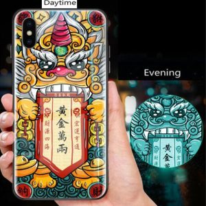 Luminous Glass Phone Case  for iPhone X XR XS Max 8 7 6 6S