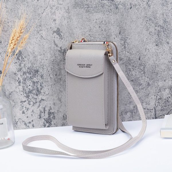 Women's Wallet Solid Color Small Diagonal Straddle Bag Multifunctional Phone Mid length Summer Versatile Zero Wallet Women - Image 9