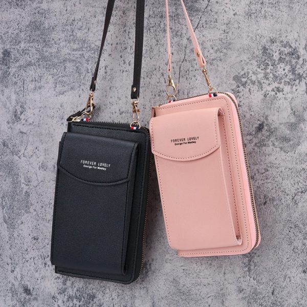 Women's Wallet Solid Color Small Diagonal Straddle Bag Multifunctional Phone Mid length Summer Versatile Zero Wallet Women - Image 6