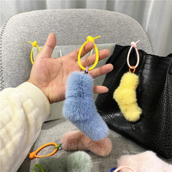 Kink Pendant Cute Girl Candy Color Plush Car Key Chain Bag Pendant Mobile Phone Case Accessories Gift - Image 12