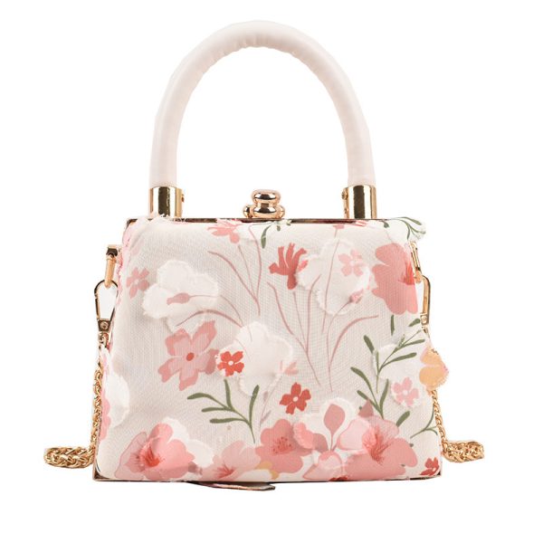 Summer New Fashion Women's Bags Western Style Small Fresh Shoulder Bag Sweet Flower Mobile Phone Messenger Bag - Image 3