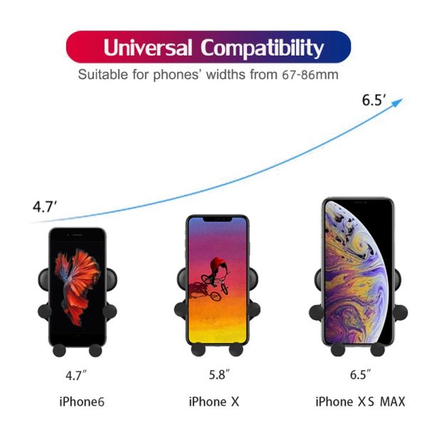 Air Vent Car Mount Gravity Auto Grip Car Phone  Holder For iPhone/Galaxy/LG/Huawei - Image 2