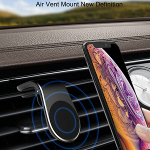 Magnetic Car Phone Holder L Shape Air Vent Mount Stand in Car GPS Mobile Phone Holder For iPhone X Samsung S9 Xiaomi
