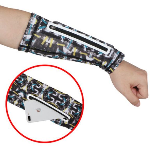 1PC Unisex Short Arm warmer for Mobile Phone Stretch Arm Bag Running Riding Sunscreen Armband Wrist Bag - Image 5