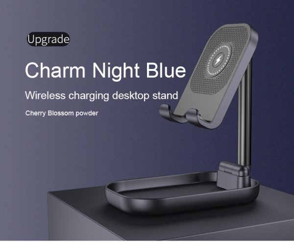 Wireless Charger Folding Telescopic Mobile Desktop Stand Portable Storage Wireless Fast Charging Stand Gift - Image 3