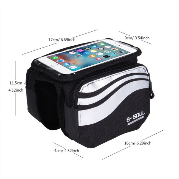 Bicycle Front Touch Screen Phone Bag MTB Road Bike Cycling Mobile Bag Cycle Front Bag 5.7 inch Cellphone Bag Bicycle Accessories - Image 2