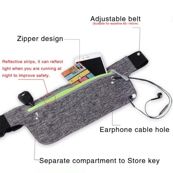Waist Pack Running Waist Bag Waterproof Bags Pouch Pocket Walking Phone Coin Purse Bag for Outdoor Sport - Image 4