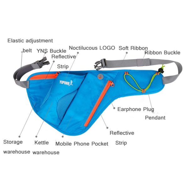 Yipinu Waterproof Running Hydration Outdoor Shoulder Sport  Water Hip Phone  Belt Racing Gym Waist Bag - Image 7