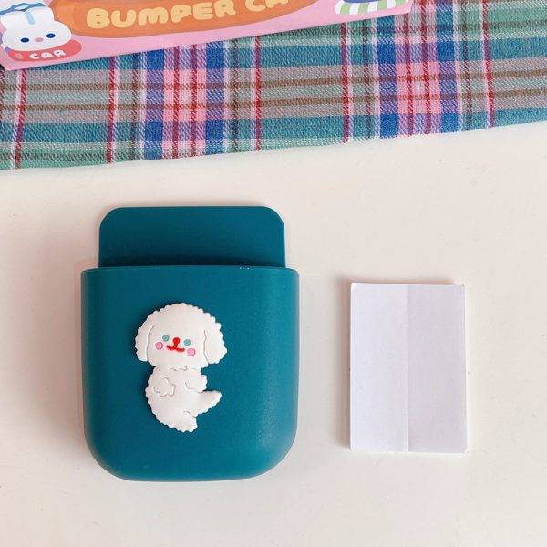 Wall-Mounted Remote Control Storage Box Wall-Mounted Box Free Punching Phone Box Cute Stationery Makeup Brush Rack - Image 6