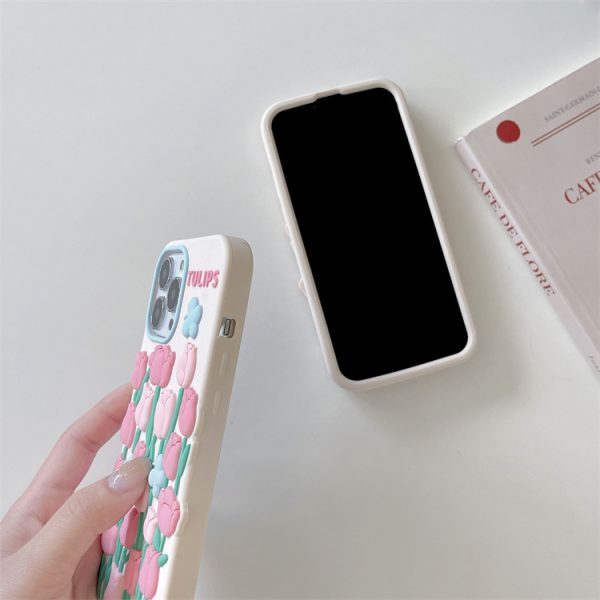 Tulip Butterfly Bush Apple 13 Applicable iPhone11/13promax Phone Case - Image 3