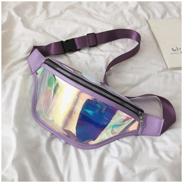 New Sports Waist Bag Running Mobile Phone Waterproof Bag PVC Transparent Swimming Storage Crossbody Chest Bag Laser Waist Bag - Image 7