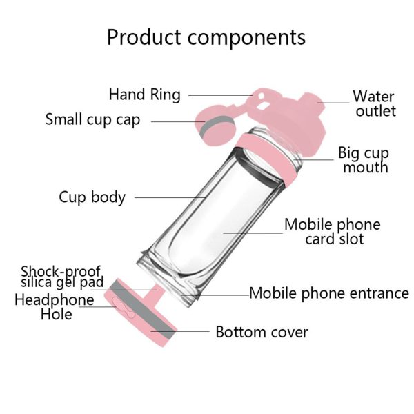 Plastic Water Cup Black Technology Portable Small Cell Phone Hidden Cup 400ml Portable small mobile phone hidden cup A1 - Image 5
