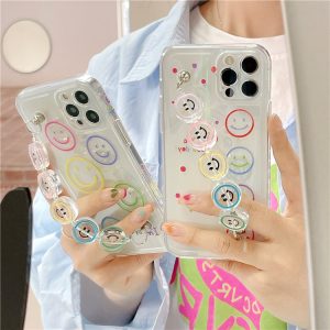 Creative Bracelet Transparent Smiley Face Suitable For iPhone 12promax Apple 11 Mobile Phone Case  X/13