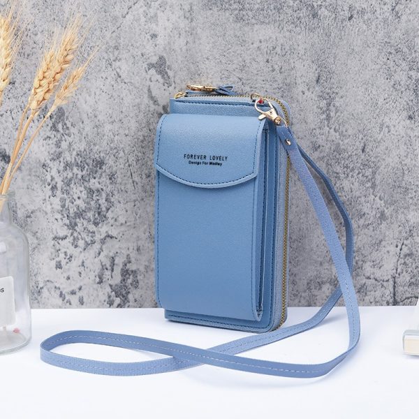 Women's Wallet Solid Color Small Diagonal Straddle Bag Multifunctional Phone Mid length Summer Versatile Zero Wallet Women - Image 7
