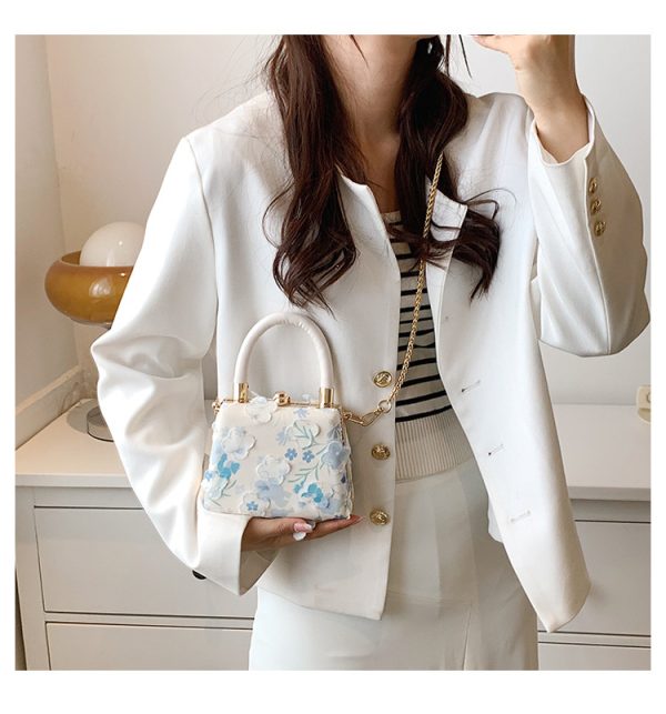 Summer New Fashion Women's Bags Western Style Small Fresh Shoulder Bag Sweet Flower Mobile Phone Messenger Bag - Image 7