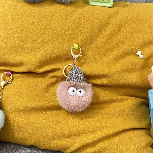 Net Red Ugly Cute Small Briquettes Key Chain Cute Cartoon Plush Bag Pendant Car Key Chain Mobile Phone Accessories - Image 9