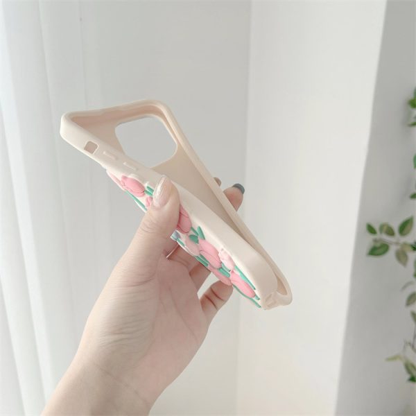 Tulip Butterfly Bush Apple 13 Applicable iPhone11/13promax Phone Case - Image 2