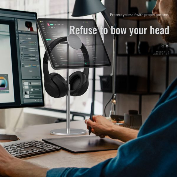 Face Disc Lift Hanging Headphone Bracket Suitable For Apple ipad Mobile Phone Tablet Universal Magnetic Bracket - Image 3