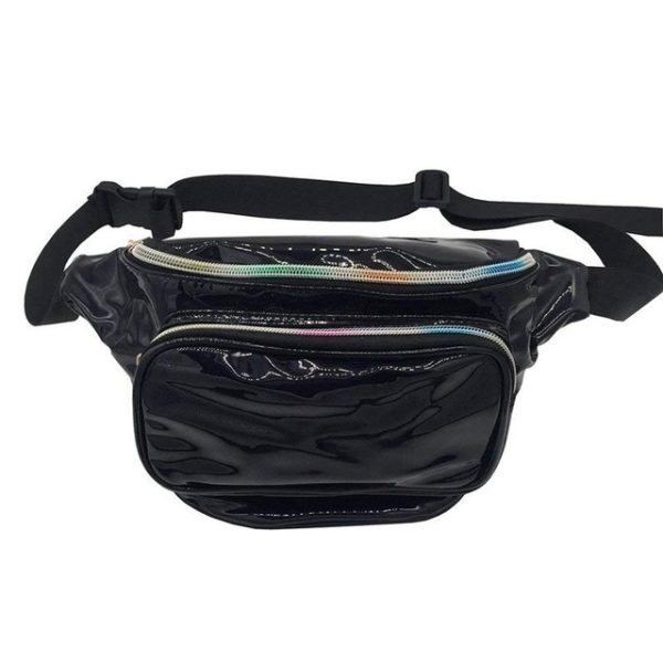 Waist Packs Laser Leather Pockets Mobile Phone Storage Fashion Messenger Chest Bag For Running Leisure Outdoor Sports Pack Bags - Image 8