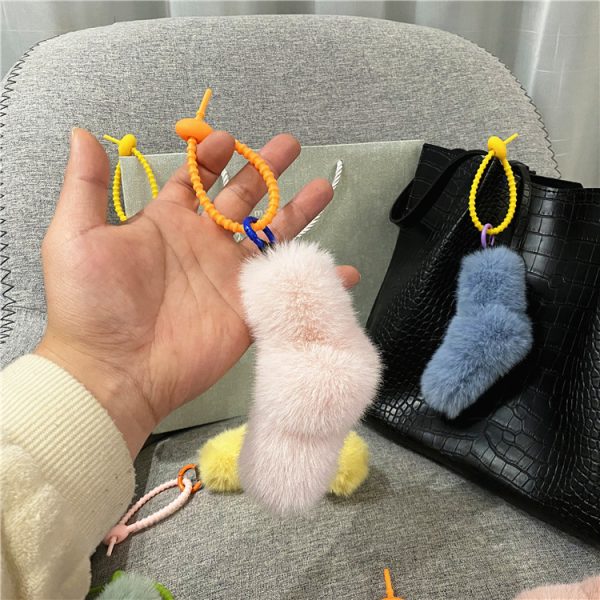 Kink Pendant Cute Girl Candy Color Plush Car Key Chain Bag Pendant Mobile Phone Case Accessories Gift - Image 9