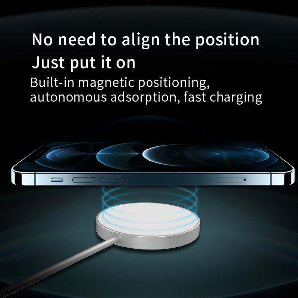 The New Magnetic Suction Wireless Charger Magsafe Is Suitable For Apple iPhone 12 Mobile Phone 15W Fast Charging Magnetic Wireless Charging - Image 2