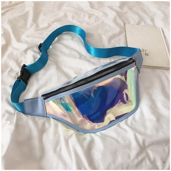 New Sports Waist Bag Running Mobile Phone Waterproof Bag PVC Transparent Swimming Storage Crossbody Chest Bag Laser Waist Bag - Image 4