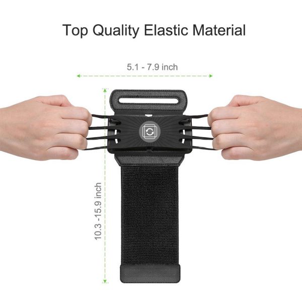180 Degree Rotatable Running Wristband Phone Case Arm Band Sport Cycling Gym Wristlet Belt Armband Bag - Image 5